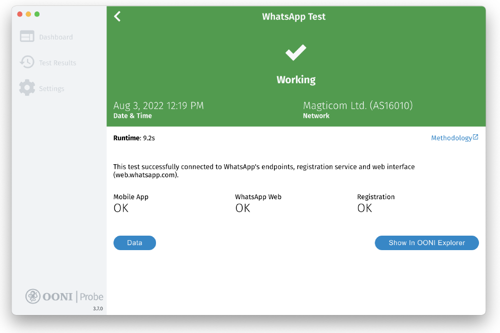 WhatsApp measurement WhatsApp measurement